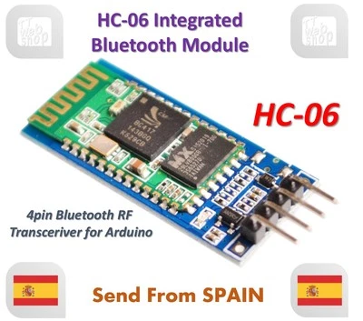 Módulo transceptor serie Bluetooth HC-06 maestro esclavo RS232 HC06 para Arduino - Imagen 1 de 4