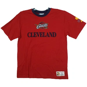 Cleveland Cavs Mitchell & Ness NBA Large Shirt 3D Logo HD Print Logo Red NWT - Picture 1 of 10
