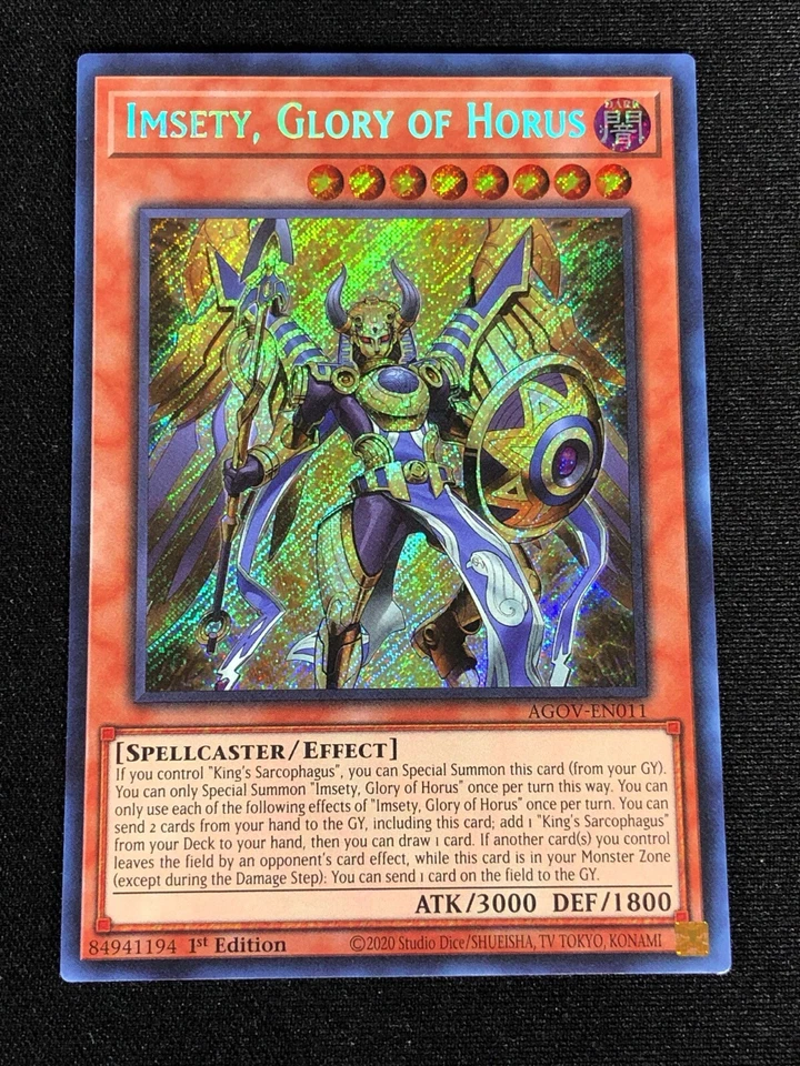Yugioh Imsety Glory of Horus AGOV-EN011 1ST SECRET (NM) - Image 1 of 1