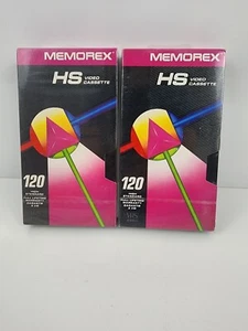 MEMOREX HS VIDEO Tapes 120 Two SEALED NEW TAPES  2/4/6 Hour Capacity - Picture 1 of 4
