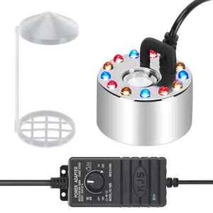 Mist Maker Fogger 12 LED Colorful Mini Fog Atomizer Controller Water Fountain - Picture 1 of 8