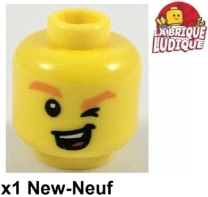 Lego 1X Minifig Cabeza Guiñando Ojo Izquierdo Sonrisa 3626PB2089 - Imagen 1 de 1