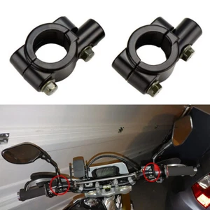 7/8" Bar to 10mm Mirror Mounting Clamps For Honda Yamaha Suzuki ATV Quad Scooter - Picture 1 of 10