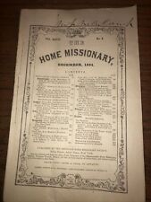 The American Home Missionary Society V27 N8 Dec 1854 Elisha Camp Estate Gospel