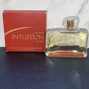 Vintage Estee Lauder Intuition für Männer Kölnisch Wasser Spray 1,7 flüssige Unzen Neu mit Karton nicht versiegelt - Bild 1 von 2