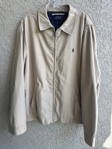 Polo Ralph Lauren Men’s Bi-Swing Tan Beige Full Zip Lined Jacket Size XL - Picture 1 of 10