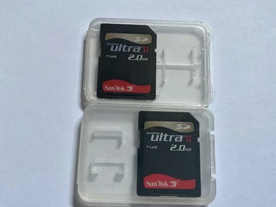 Lot 2pcs 2gb Sandisk ULTRA SD MEMORY CARD  RARED for SD NIKON CANON trail CAMERA - Image 1 of 2