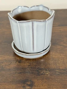 Small Vintage Fuji Japan Plant Pot With Saucer - Picture 1 of 10