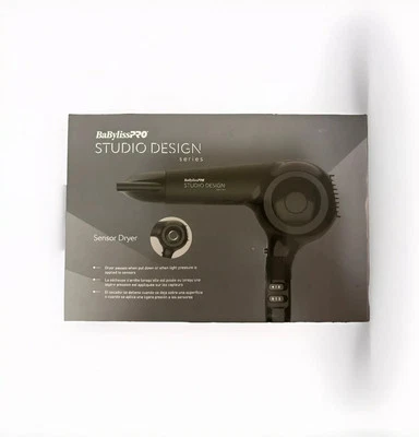 BaByliss PRO Studio Design Series The Sensor Dryer Hair Blow Black 1875W New - Image 1 of 2