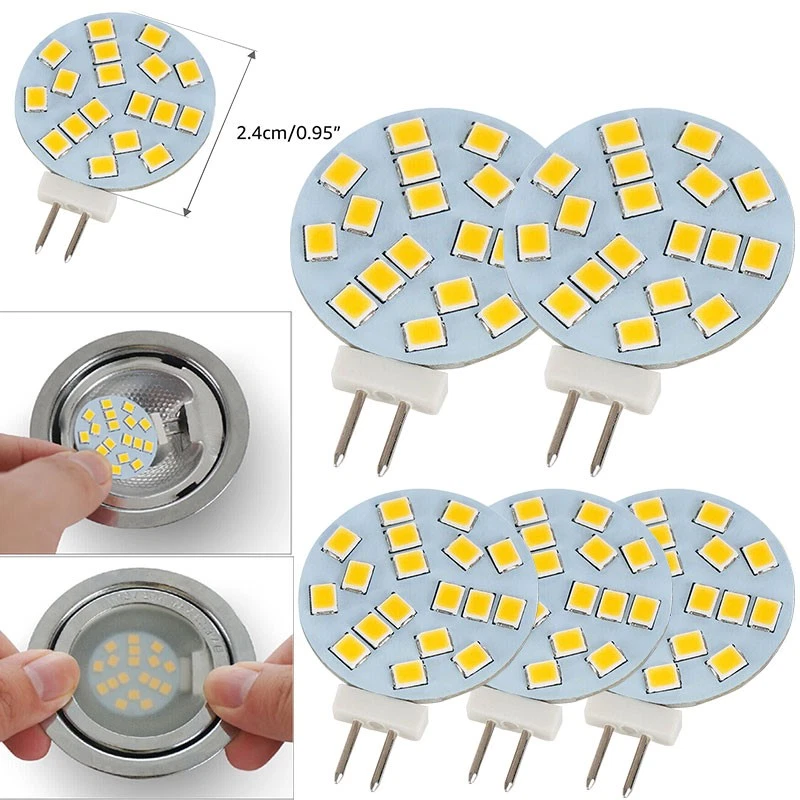 G4 LED Leuchtmittel 2W 12V AC/DC 10-30V Kleine Birne Stecksockel Seitlich 200LM - Bild 1 von 4