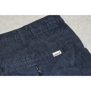 Levis Shorts Mens Size 42 Cotton Linen Blend Hawaiian Style Blue Flat 8" Inseam  - Picture 1 of 6