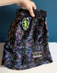 Bañador corto Gecko Hawaii para hombre mediano multicolor forrado AOP cordón NUEVO - Imagen 1 de 11
