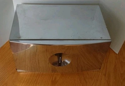 Vintage Kromex Chrome Bread Box MCM Mid Century Stainless Kitchen Storage   - Image 1 of 4