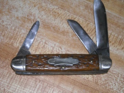 De colección. Navaja Camillus hueso espiga 4 líneas (años 30-1940) Foto 1 de 4