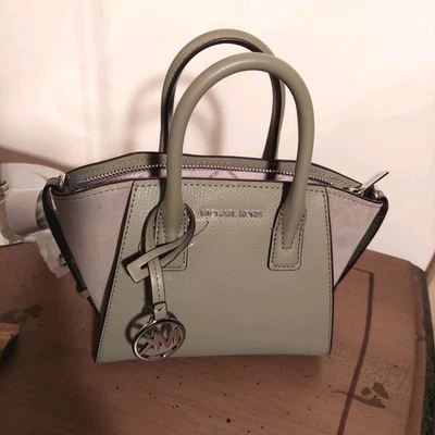 Michael Kors Avril XS Satchel Crossbody Bag Leather Pale Thyme NWT Ret $228 - Image 1 of 4