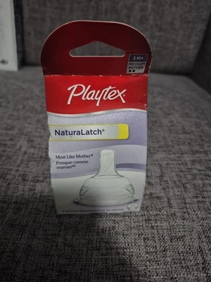 Playtex Baby Naturalatch 2 Silicone Nipples Like Mom BPA Free 3M+ Medium - Image 1 of 3