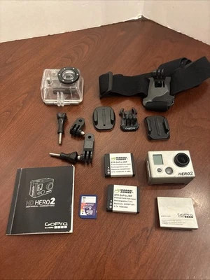 GoPro Hero 2 HD2-14 Silver Action Camera With Accessories Sim Card Manual - Image 1 of 4