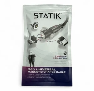 Statik Magnetic Connectors USB-C Micro USB 3-Pack Charging Cable - Picture 1 of 2