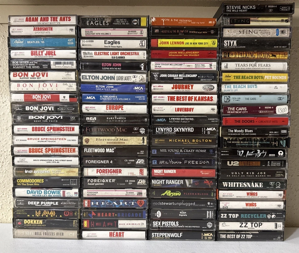 85 Vintage 80s 90s Rock, Metal,  Hard Rock, Glam, Alternative Cassette Tape Lot - Image 1 of 4