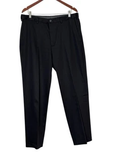 Haggar Pants Mens 36x30 BlackClassic Fit Premium Flat Front Cotton/PolyBlend EUC - Picture 1 of 6