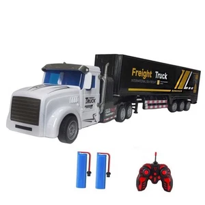 RC Semi Truck Toy for Kids - 1:32 Remote Control Carrier Van Transport Car, - Picture 1 of 7