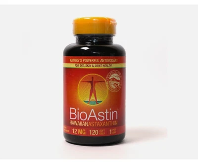 BioAstin pura astaxantina hawaiana natural 12 mg., 120 cápsulas de gel caducidad 05/2027 Foto 1 de 3