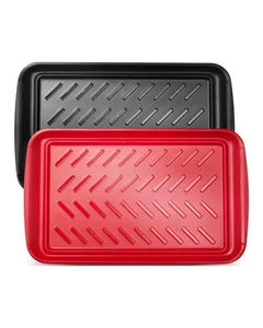 VEVOR Plastic Serving Trays 17x10.35 Inch Anti-Slip Eating Food Trays 2-Pack - Picture 1 of 12