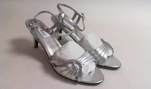 New Dyeables Wedding Shoe - Silver Metallic - Ariana - US 7.5 B UK 5.5 #27D264 - Picture 1 of 6