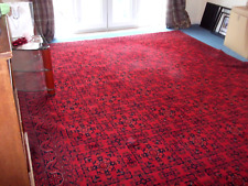 John Lewis traditional handmade wool  rug carpet dark red  9ft x 12 ft   3 x 4 m