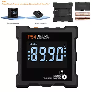 Magnetic Digital Protractor Gauge Level Box Angle Finder Inclinometer Meter LCD - Picture 1 of 11
