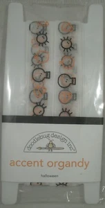 Doodlebug Design Halloween Ribbon Accent Organdy, Skulls, Candy Corn, 2 Yds - Picture 1 of 2