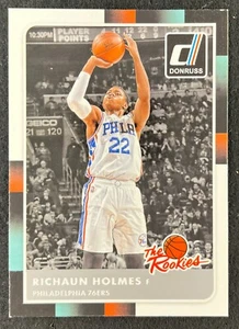 RICHAUN HOLMES * TARJETA DE NOVATO * (RC) 2015-16 DONRUSS #17 - Imagen 1 de 2
