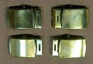 Lot of 4 Made in USA Brass Belt Buckles For 1 1/4" Belts - Picture 1 of 3