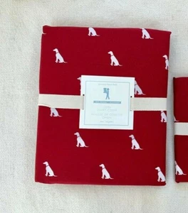 POTTERY BARN KIDS organic dog twin duvet cover only Holiday Red White - Picture 1 of 2