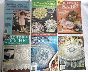 6 OLD TIME CROCHET PATTERNS & DESIGNS Magazines Issues 1981, 1982, 1988, 1990 - Picture 1 of 4