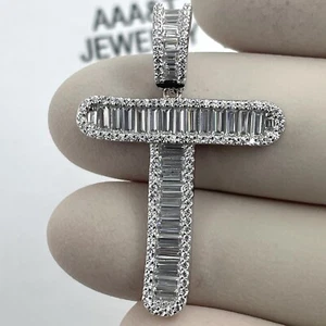 925 Solid Sterling silver Baguette initial letter “ T “ pendant - Picture 1 of 4