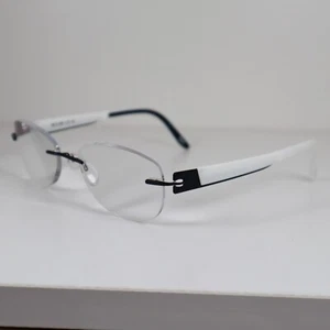 Silhouette Titan 7694 50 6054 Rimless Black/White Eyeglasses Frames 17-135mm - Picture 1 of 15