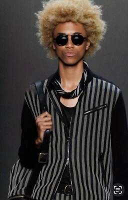 John varvatos Linen Striped Jacket Cardigan Sz L. Never Worn - Image 1 of 4