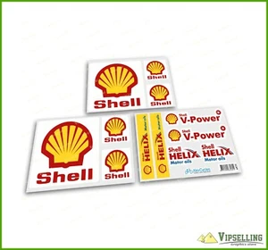 Shell Sponsor Helix V-Power Ferrari Motor Oil High Quality Decals Stickers Kit - Picture 1 of 6