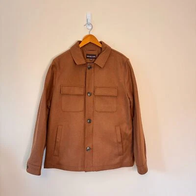 Michael Kors Men's Brown Alhambra Wool Hipster Jacket Size Medium - Image 1 of 4