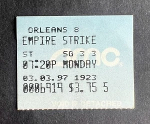 Boleto Star Wars: Episodio V 1997 - El Imperio Contraataca 3/3/97 - Imagen 1 de 1