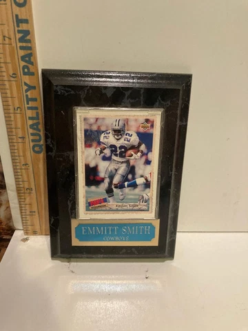 EMMITT SMITH DALLAS COWBOYS CARD SMALL WALL PLAQUE Cover