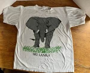 Sri Lanka Elephant TShirt Adult XL Safari Wildlife Gentle Giant Tourist Nature - Picture 1 of 11