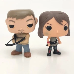 The Walking Dead Funko Pop Daryl Dixon #14 & Maggie #98 Loose Vinyl Figure Lot - Picture 1 of 13