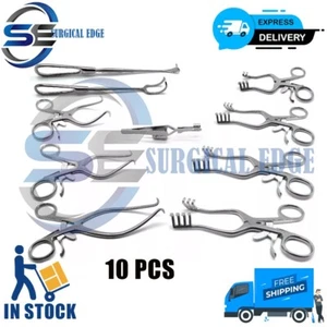 Veterinary Surgical Retractors Weitlaner Gelpi Set of 10 Premium Instrument Set - Picture 1 of 5
