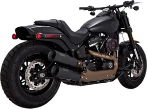 Silenciadores de alto rendimiento negros VANCE & HINES 46547 2018-Up Harley-Softail FXFBS FXFB - Imagen 1 de 2