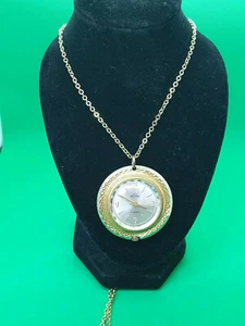 Reloj llavero de cadena vintage bvler mecánico 17 joyas tono dorado colgante, en buen estado - Imagen 1 de 8