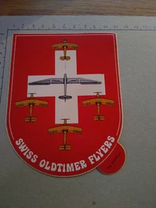 ADESIVO VINTAGE STICKER kleber avio swiss oldtimer flyers  - Foto 1 di 1