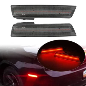 2x Luces de señalización laterales traseras para Dodge Challenger Charger carcasa negra luz roja - Imagen 1 de 5
