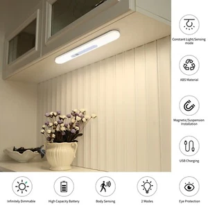 LED Adjustable Cabinet Lights Smart Body Sensor Open Kitchen Closet Stair Lights - Picture 1 of 14